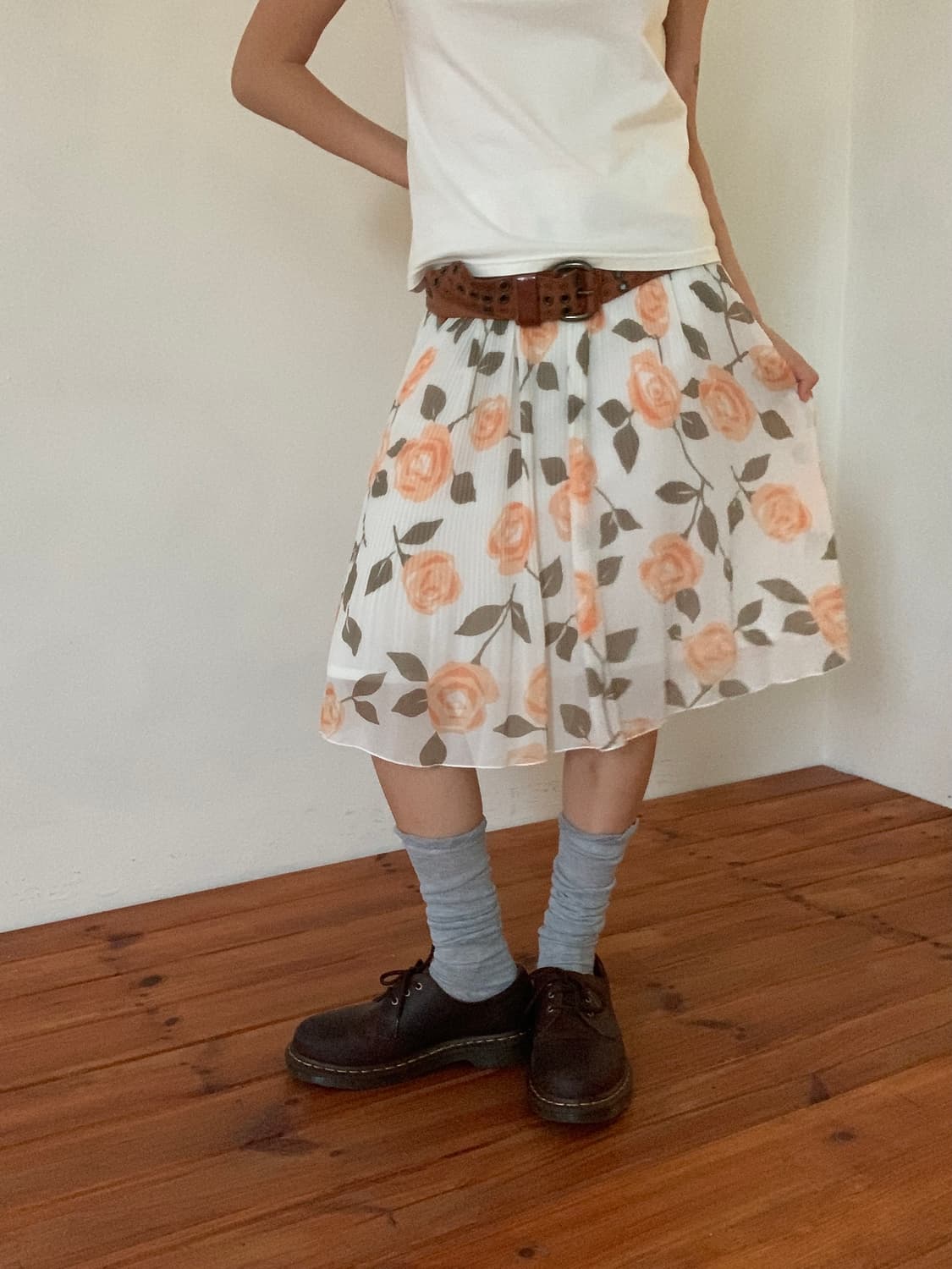 Rose Pleats Skirt 상품이미지3
