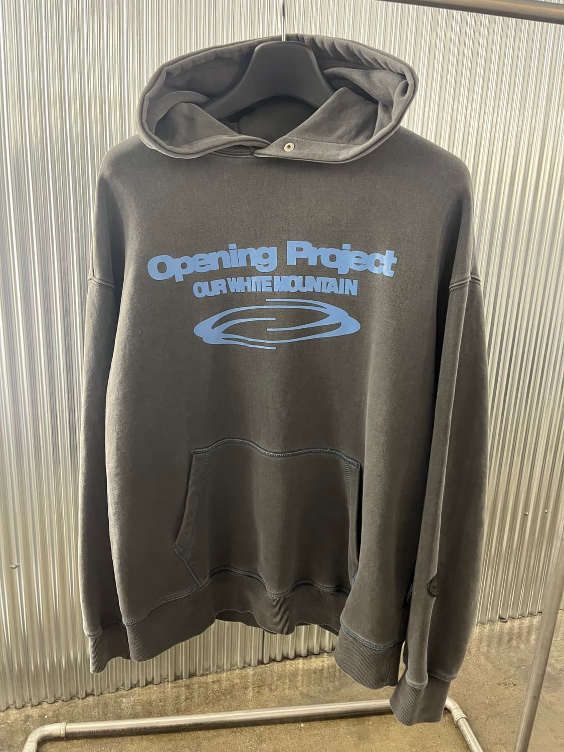 오프닝 프로젝트 후드티 카키색 2사이즈 상품이미지2