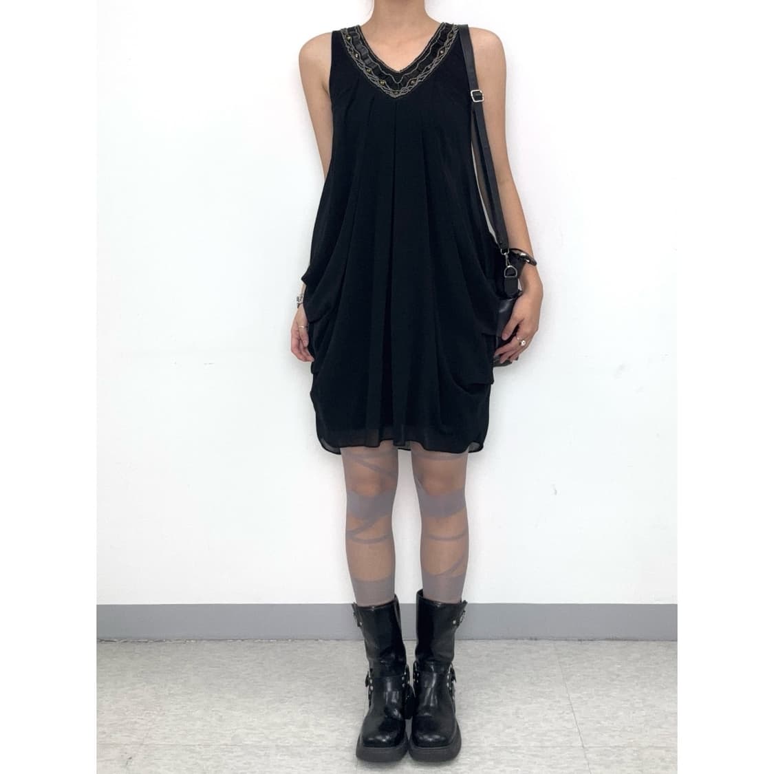 빈티지 고딕 벌룬핏 원피스 상품이미지2