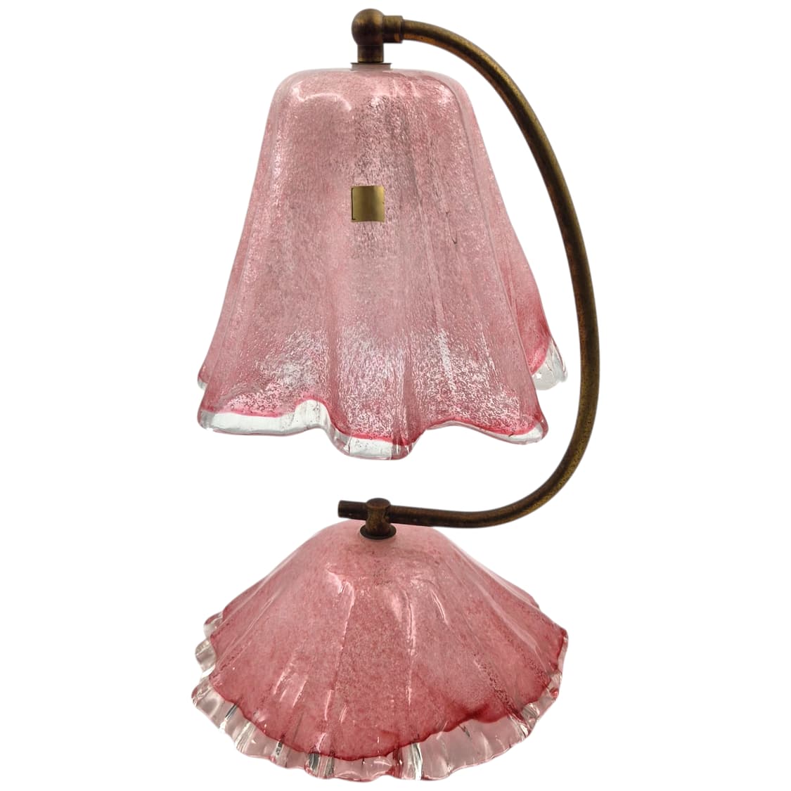 60s 이와타 핸드블로운 핑크 대형 셸 램프 상품이미지3