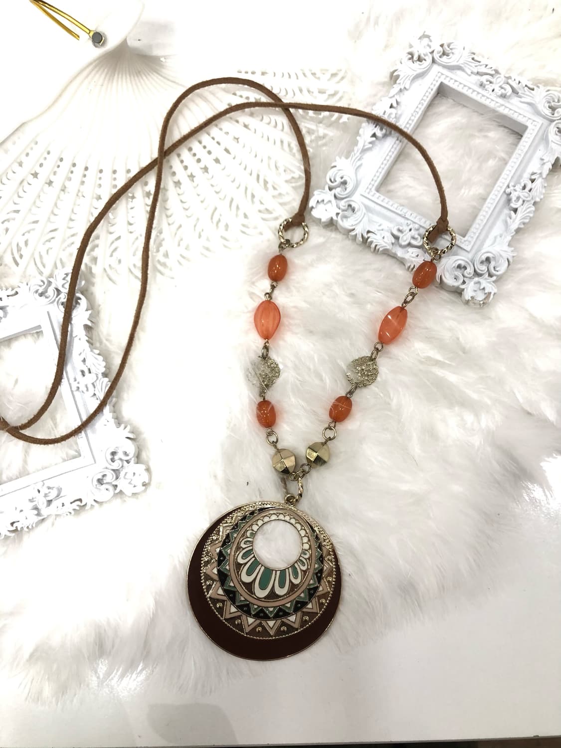 oriental pendant bead necklace  상품이미지1