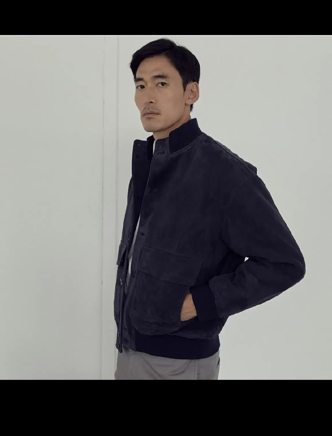 포터리 A-1 스웨이드 자켓 네이비 2 상품이미지1