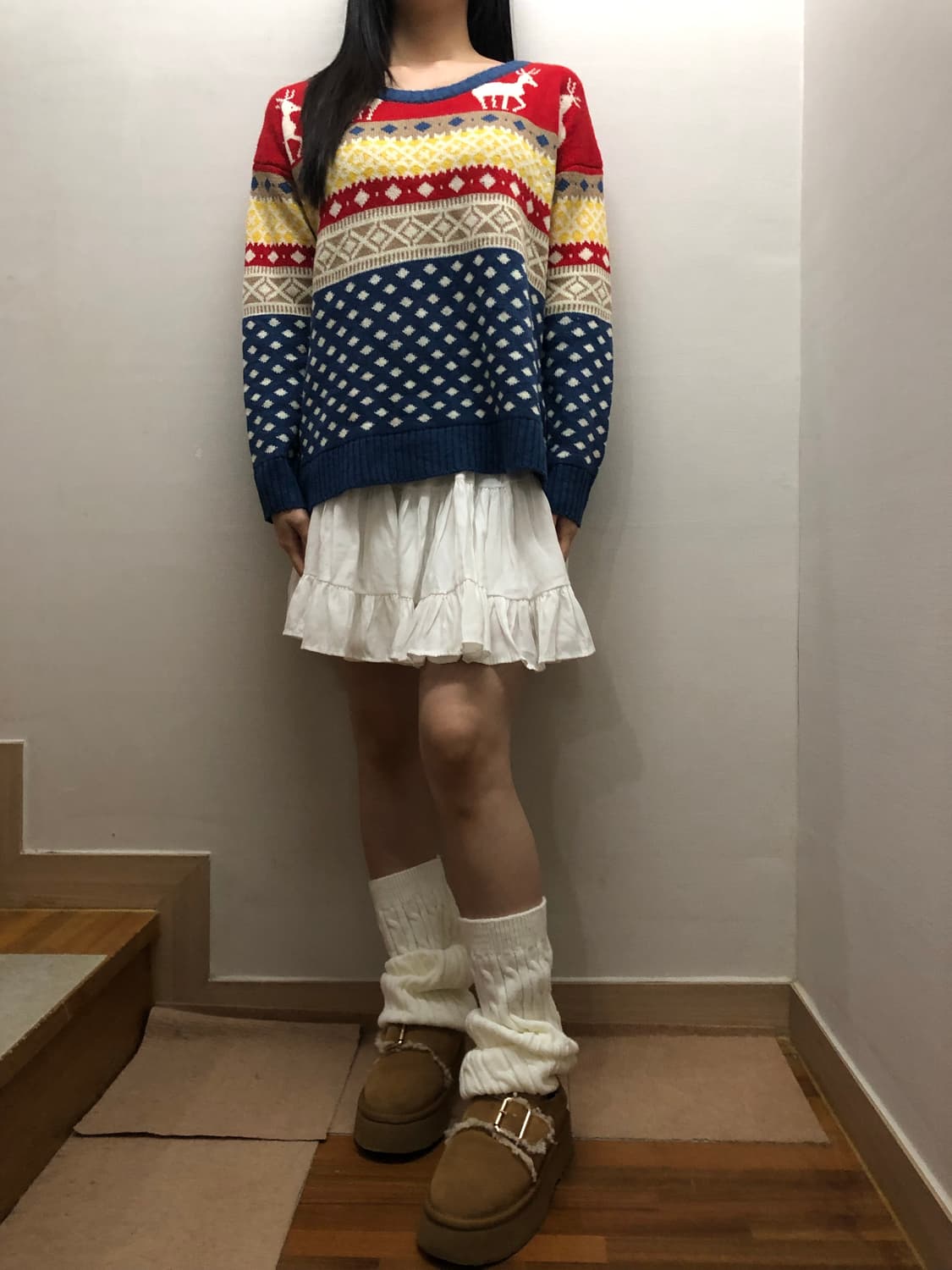 빈티지 비비드 컬러 노르딕 니트 상품이미지3