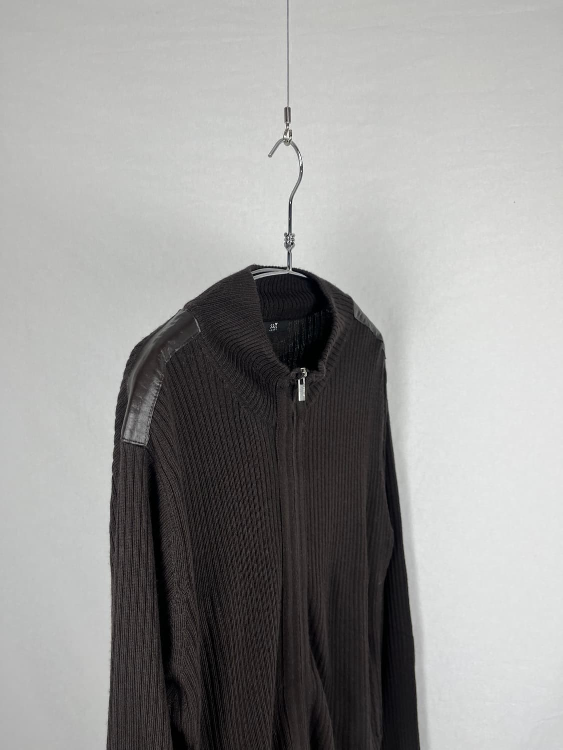 23 Homme 가죽패치 니트집업  상품이미지2