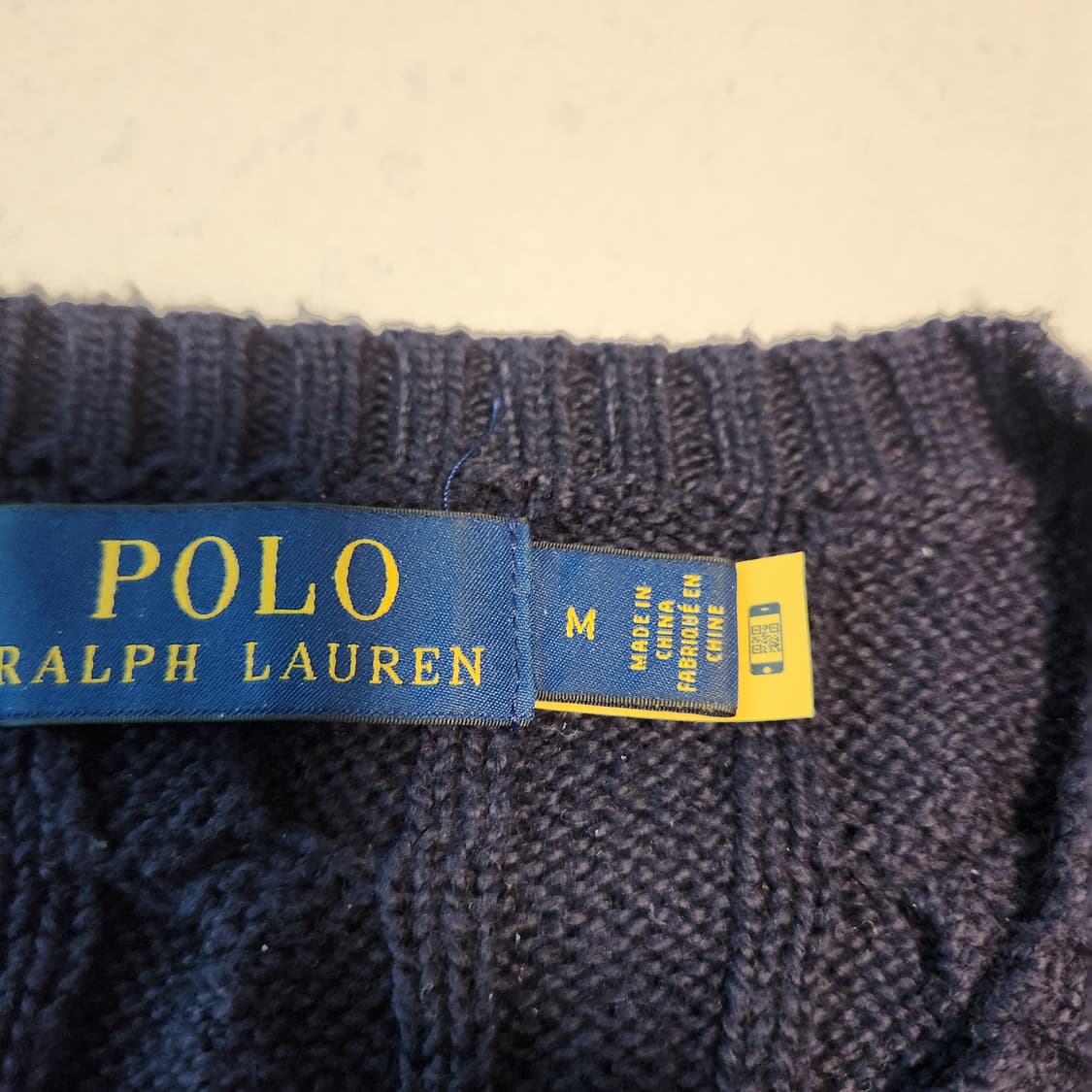 폴로 랄프로렌 네이비 꽈배기 니트 M 상품이미지5