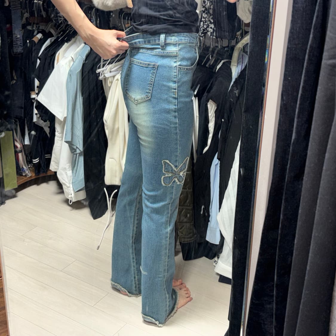 페일로즈 나비 청바지 상품이미지2