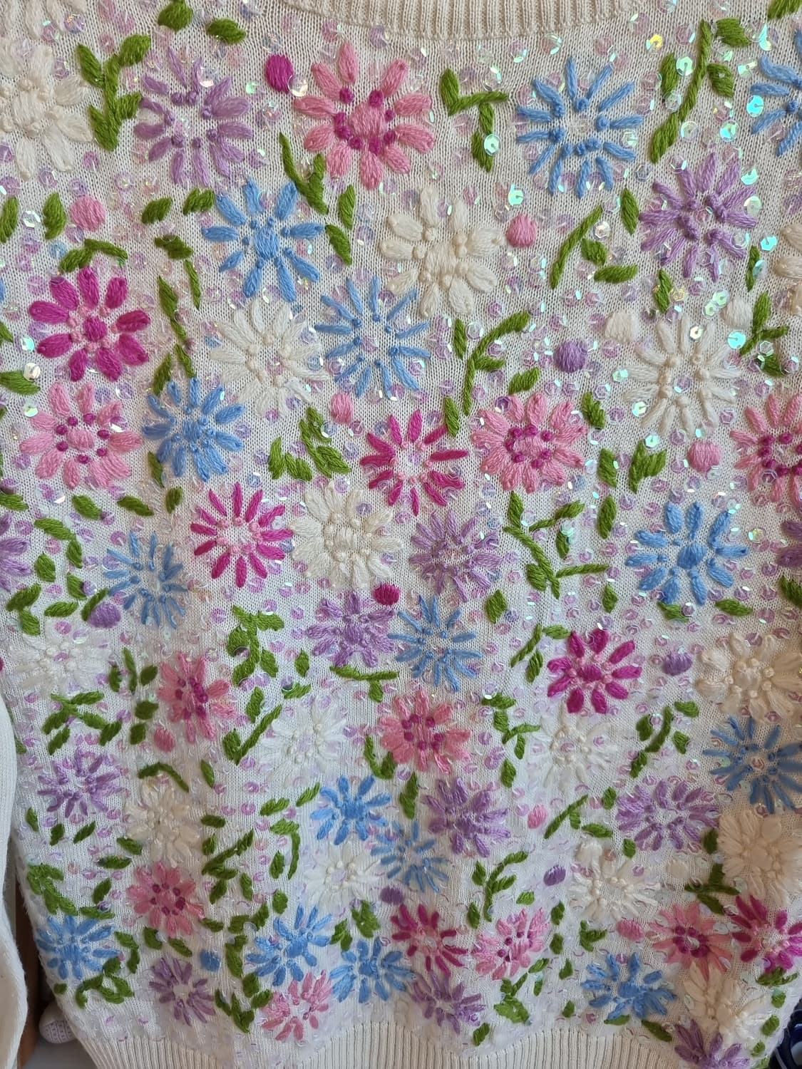 플라워 자수 니트 상품이미지2