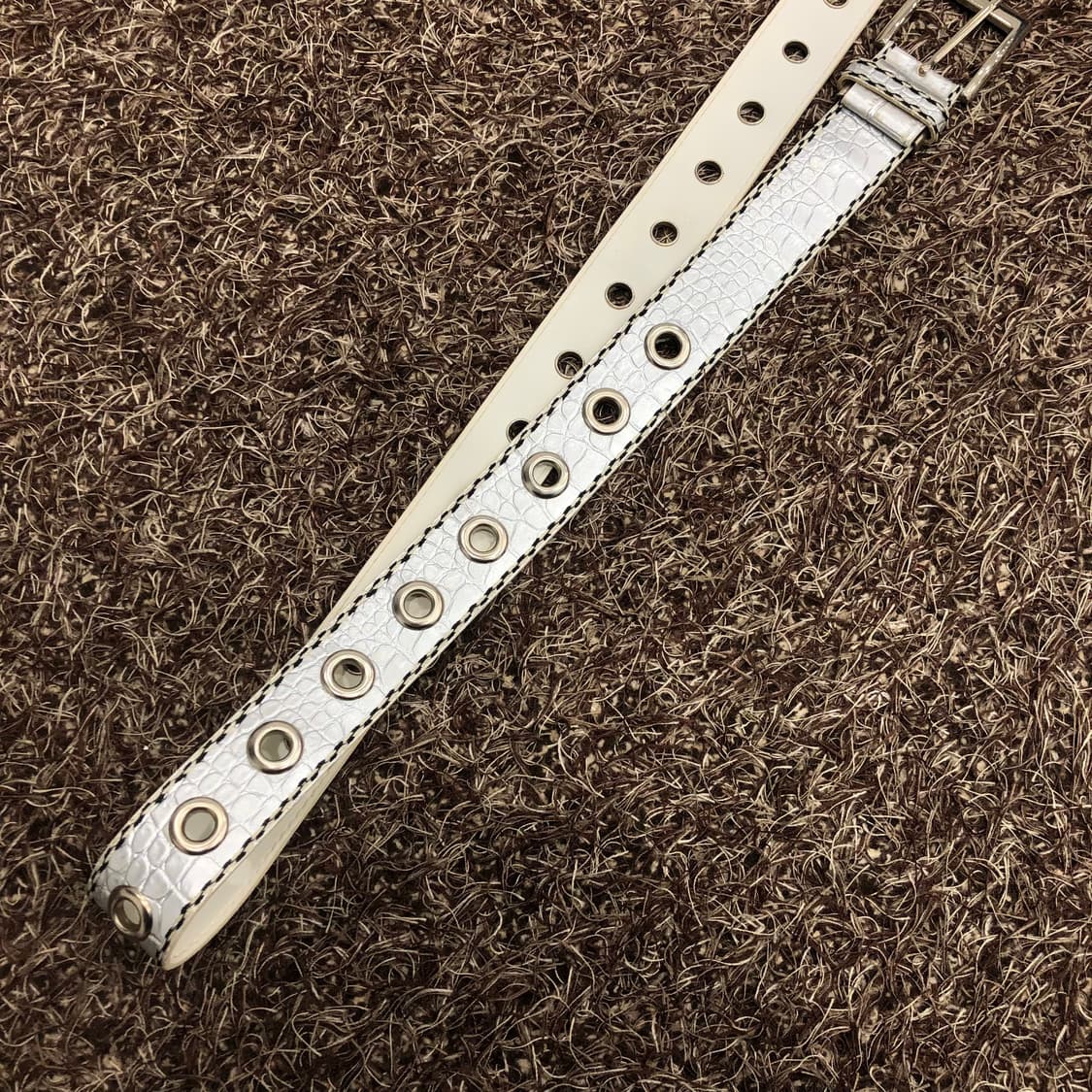 ALPACHINO 실버 아일렛 벨트 상품이미지2