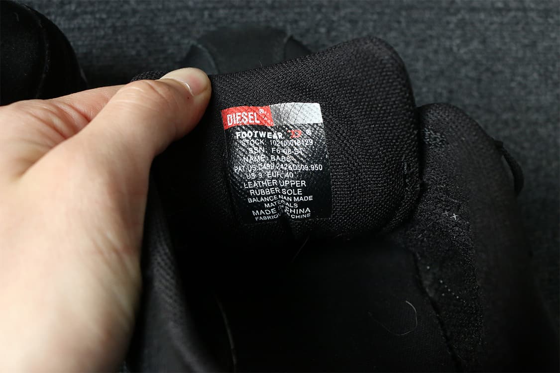 디젤 블랙 레더 스니커즈 상품이미지9