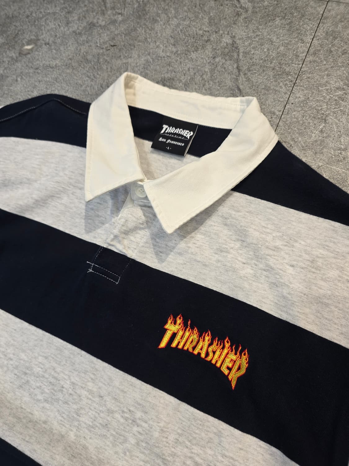 THRASHER 폴로 컷오프 크롭 반팔 상품이미지4