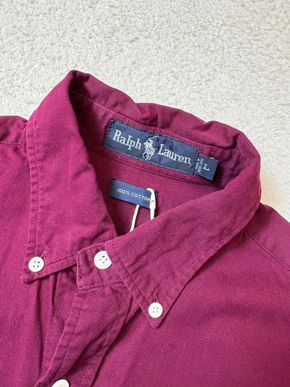 폴로 랄프로렌 00's 코튼 솔리드 로고 셔츠 PN6493 상품이미지3