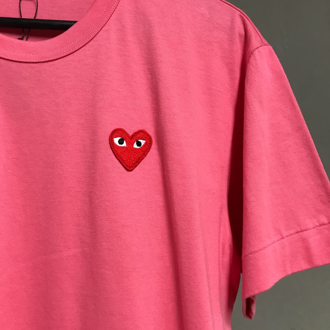 꼼데가르송 와펜 반팔 티셔츠 핑크 L(W) 상품이미지4