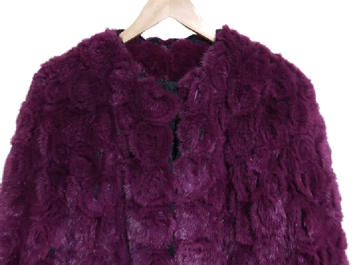 LORO PIANA 로로피아나원단 와인핏 퍼플 장미니팅 밍크자켓 F 상품이미지3