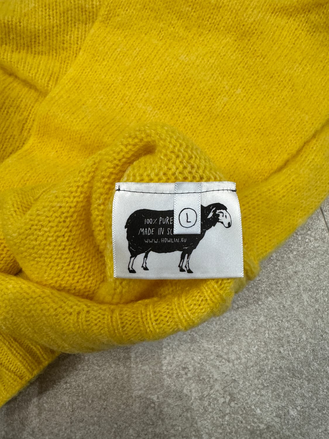 HOWLIN 하울린 쉐기독 니트 L 옐로우 노랑 상품이미지2