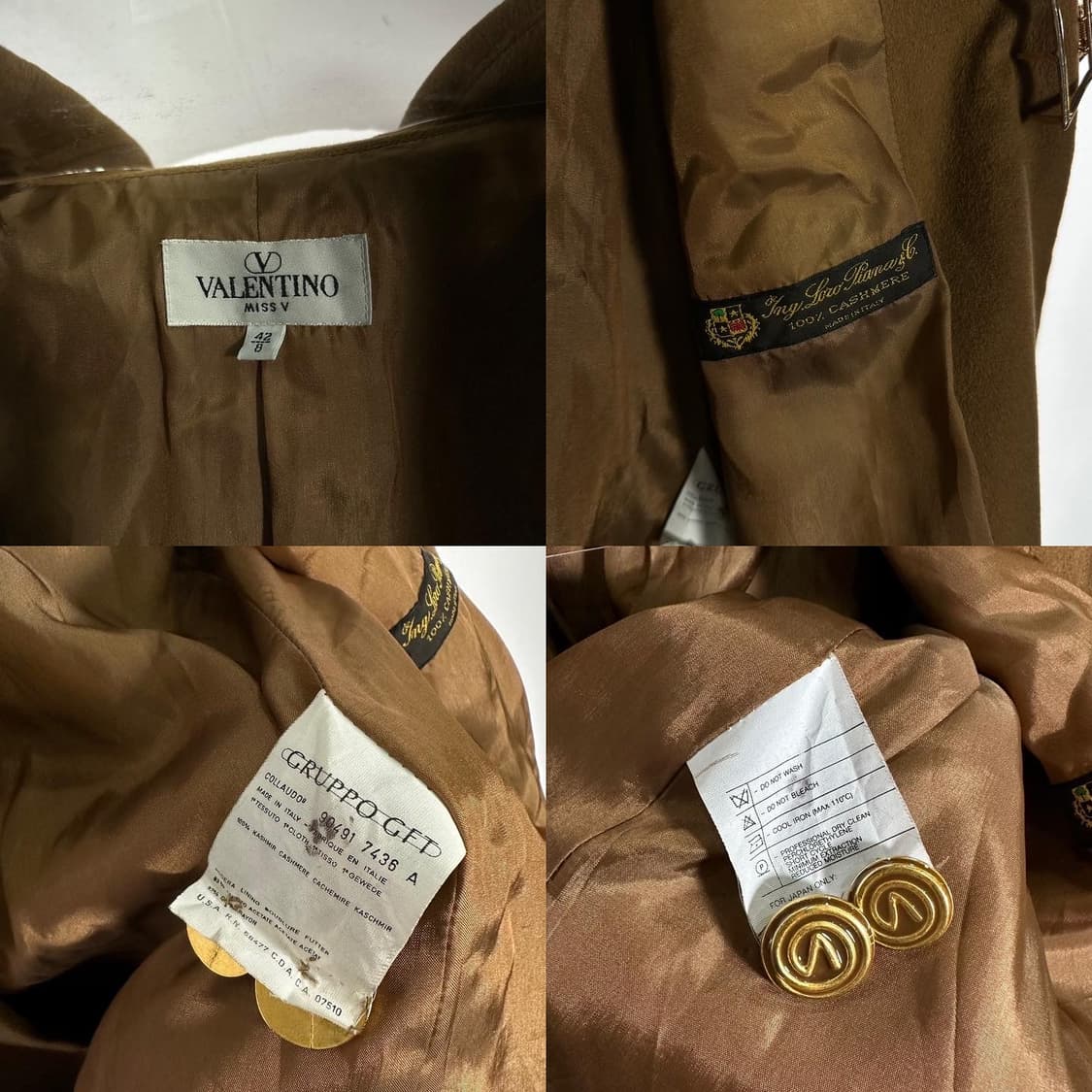 발렌티노 로로피아나 100% 캐시미어 금장 버튼 자켓 상품이미지7