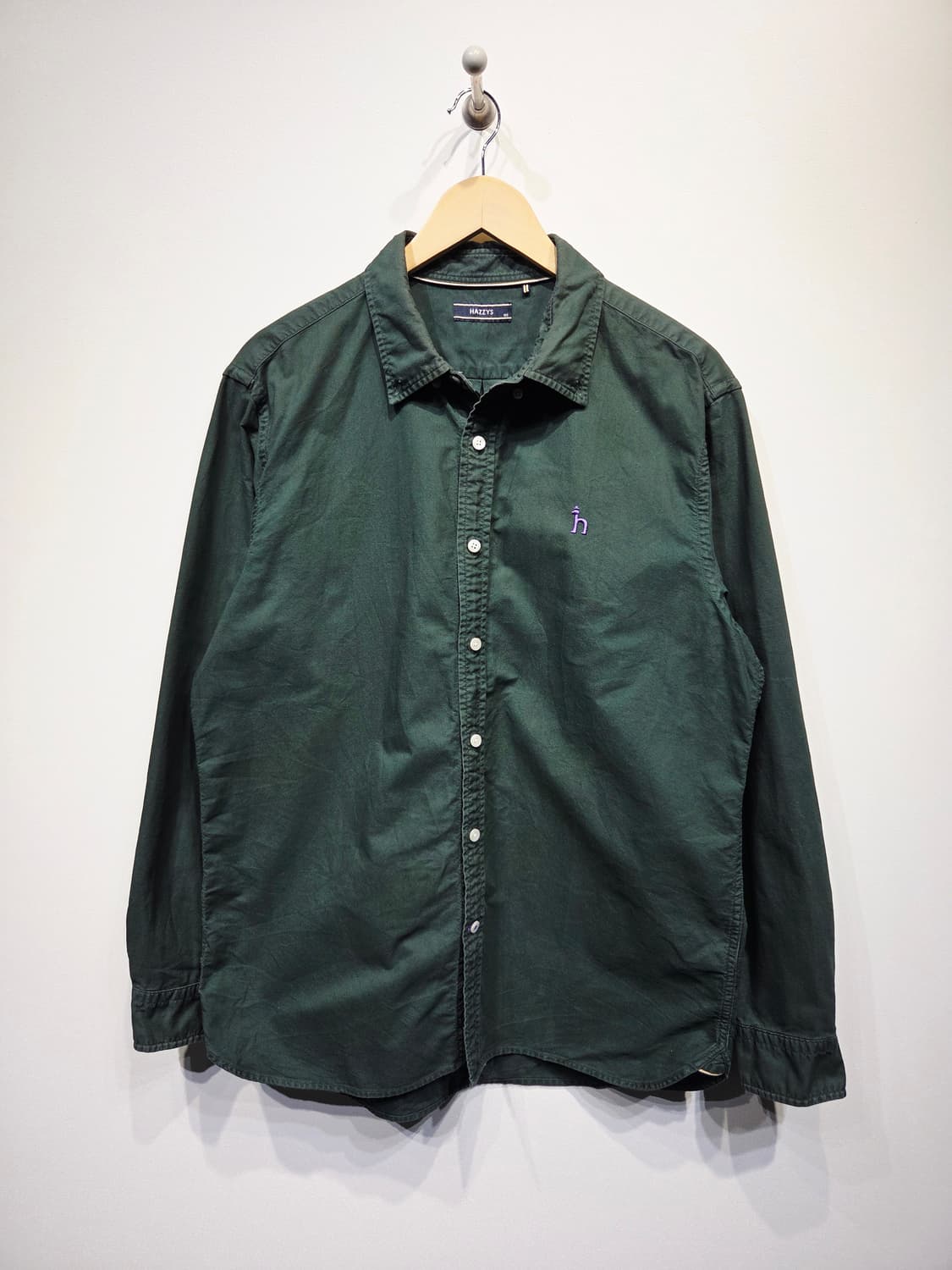 헤지스 다크 그린 클래식 핏 옥스퍼드 셔츠_105 상품이미지2