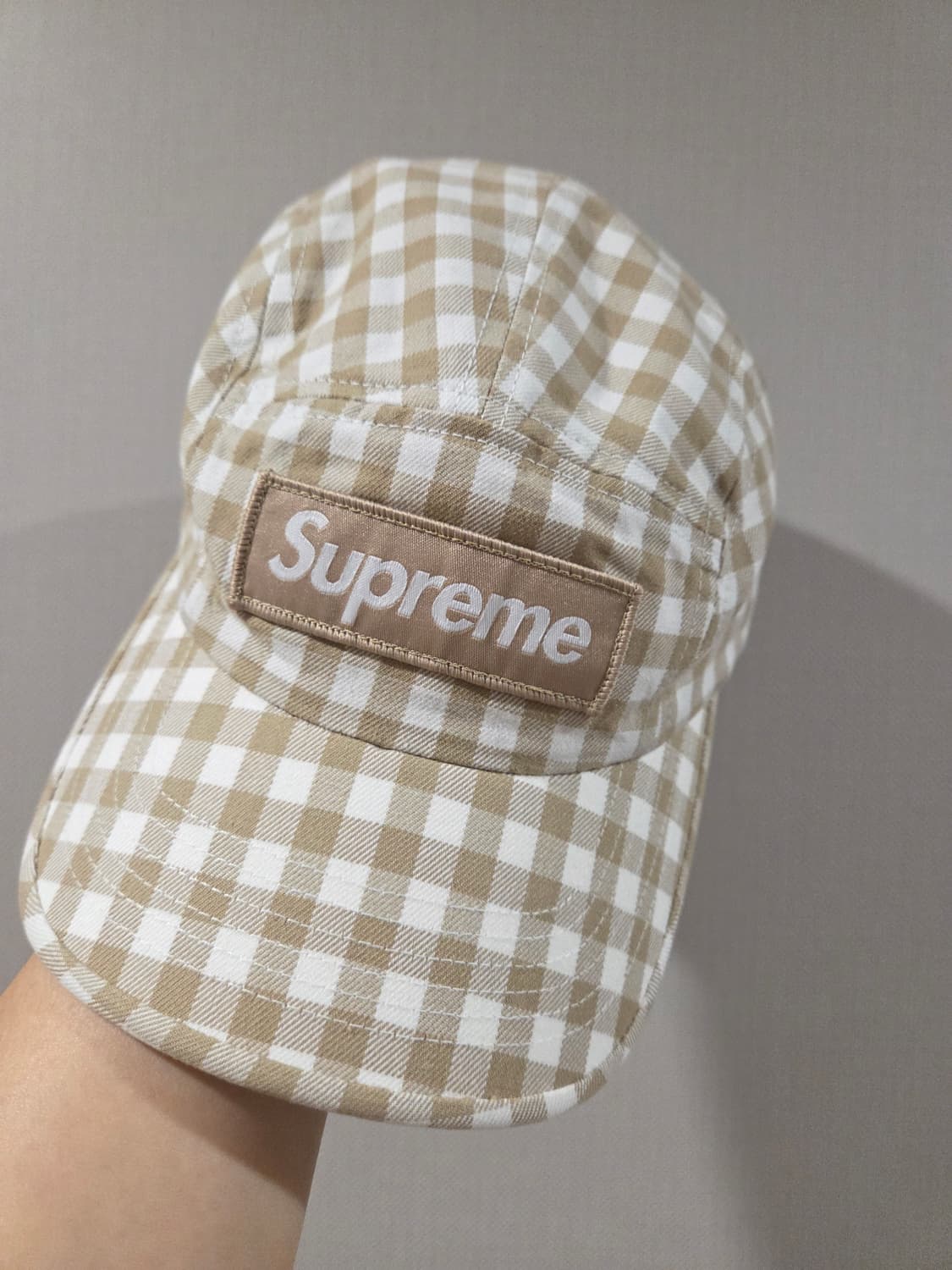 슈프림 23SS 깅엄 캠프캡 탄(Tan) 상품이미지6