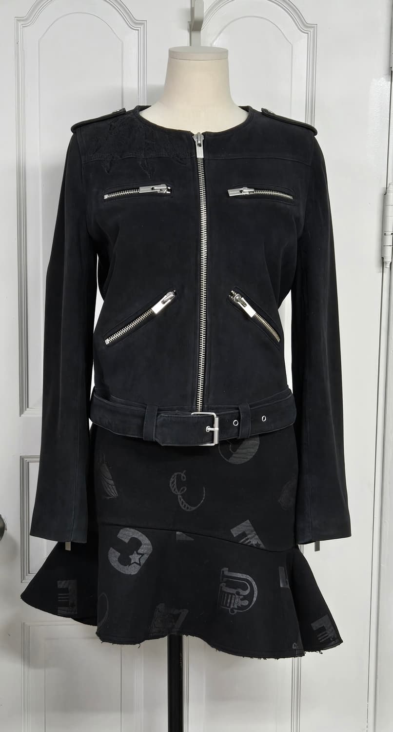 베르니스 어깨자수 스웨이드자켓 상품이미지1