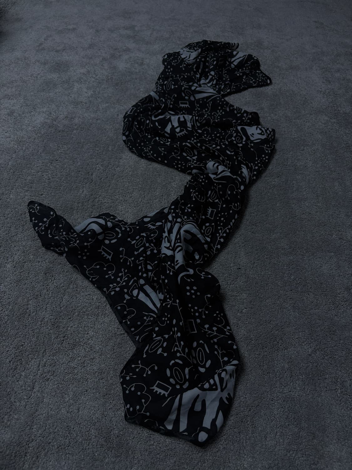 Vintage minimal grunge mood dot scarf 상품이미지2