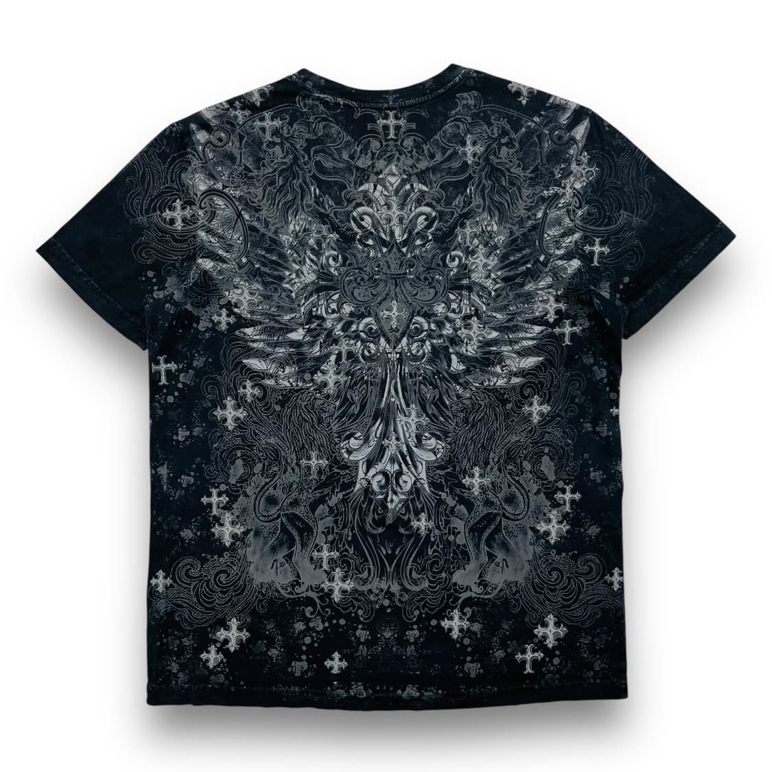 Prepotente Skull-washed cross T-shirt 상품이미지3