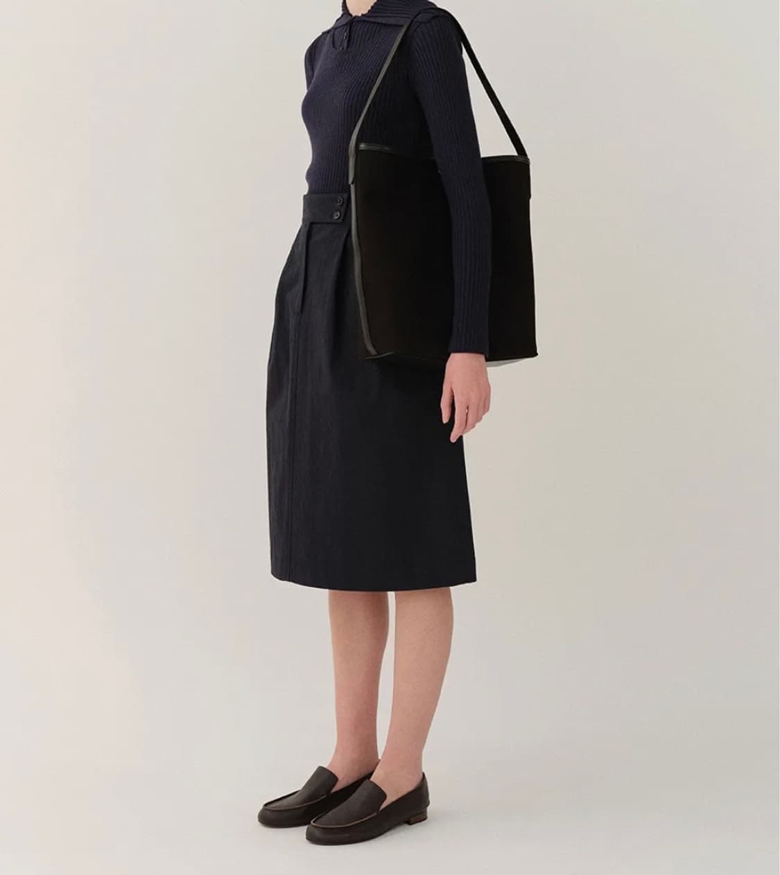 킨더살몬 코튼 스커트 네이비 S Fouette Cotton Skirt 상품이미지2