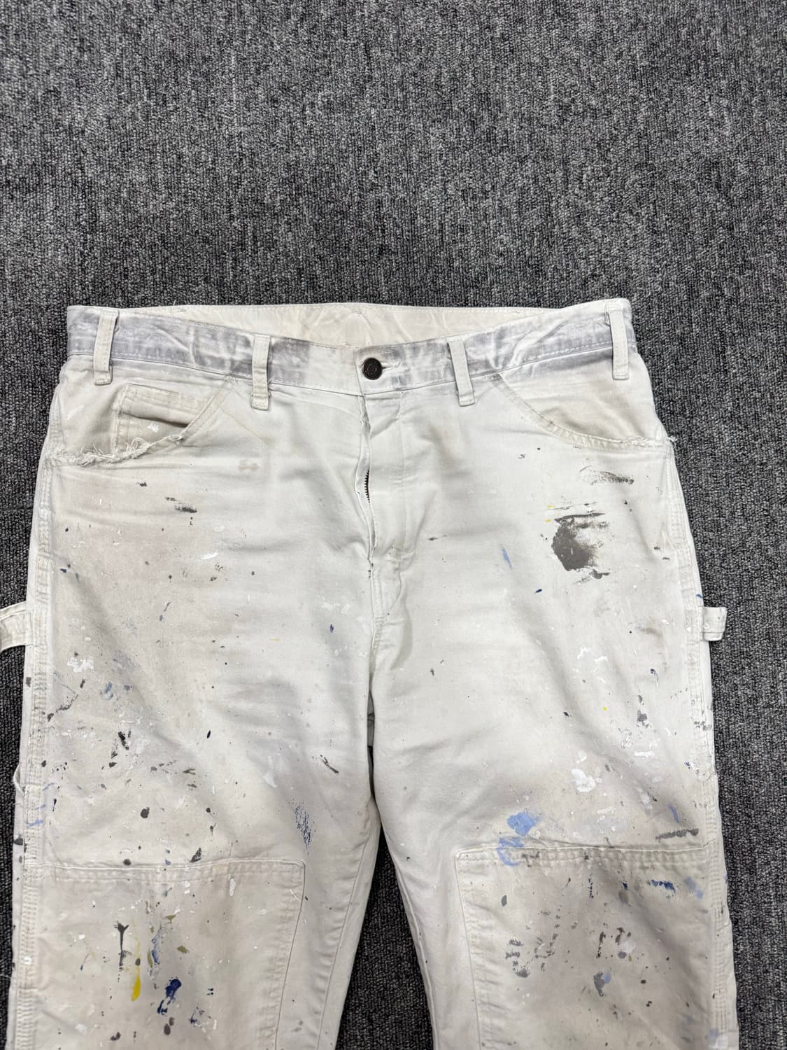 올드 빈티지 디키즈 더블니 화이트 페인트 팬츠 34 상품이미지3