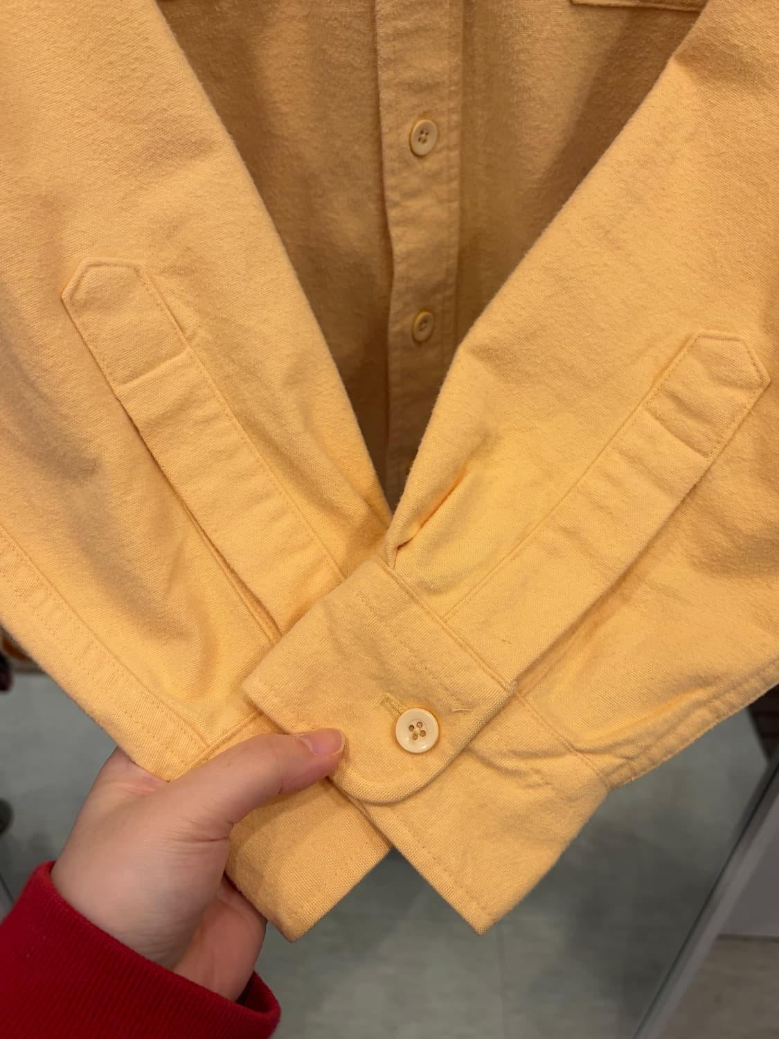 90s L.L.Bean 엘엘빈 헤비코튼 투포켓 샤모아 셔츠 (USA) 상품이미지4