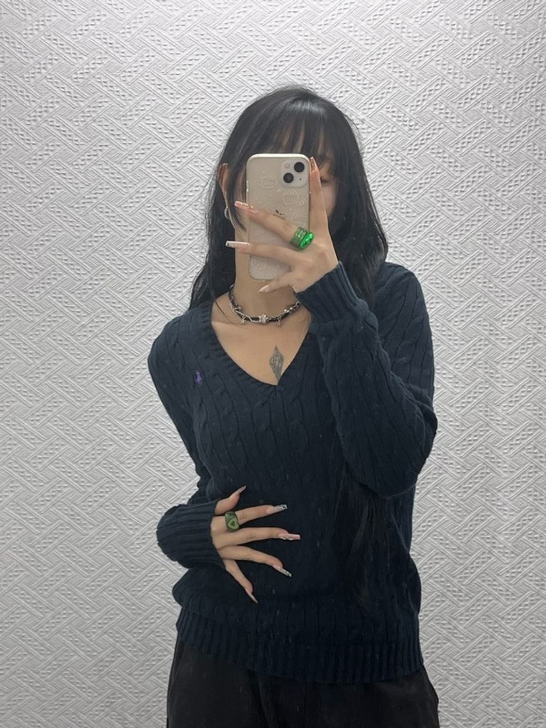 폴로 랄프로렌 빈티지 캐주얼 여리핏 폭닥 케이블 니트 S C08215 상품이미지2