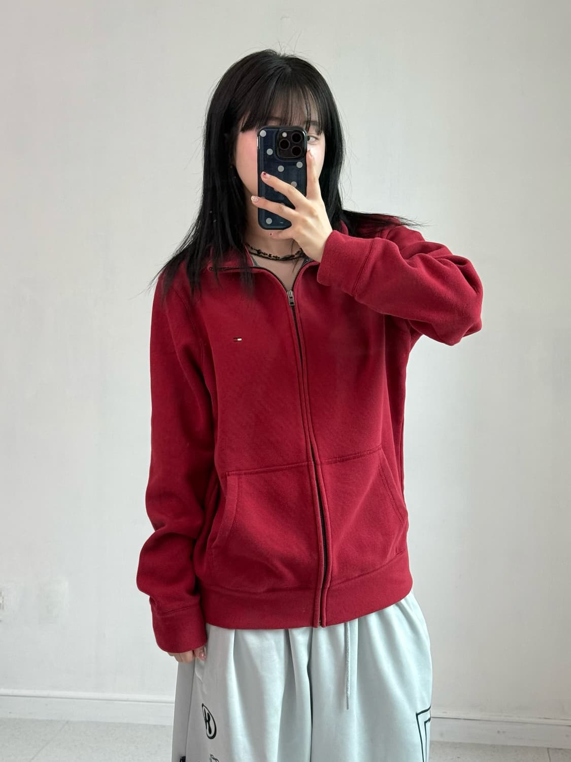 타미힐피거 레드 집업 상품이미지4