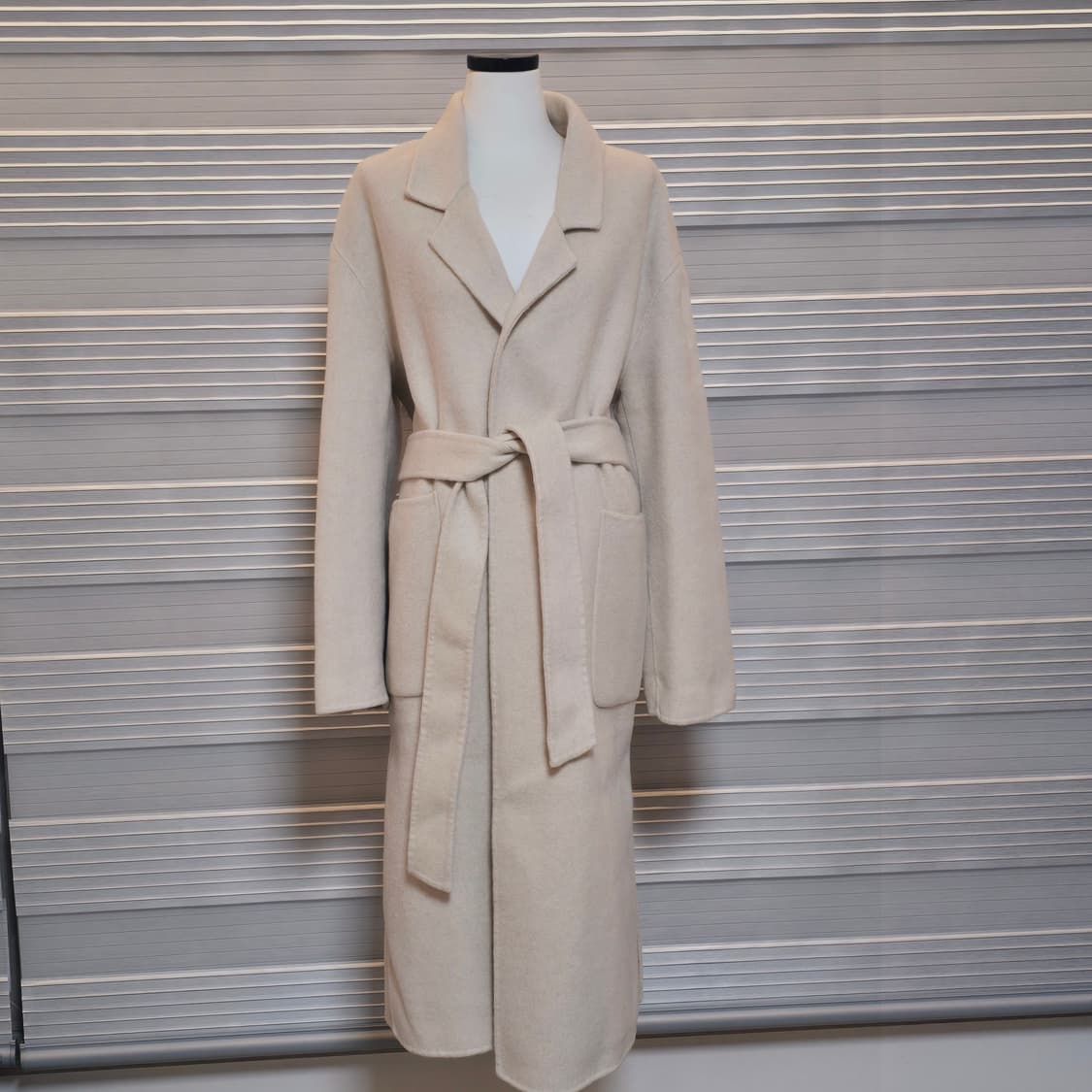 핸드메이드아이보리 롱코트 상품이미지4