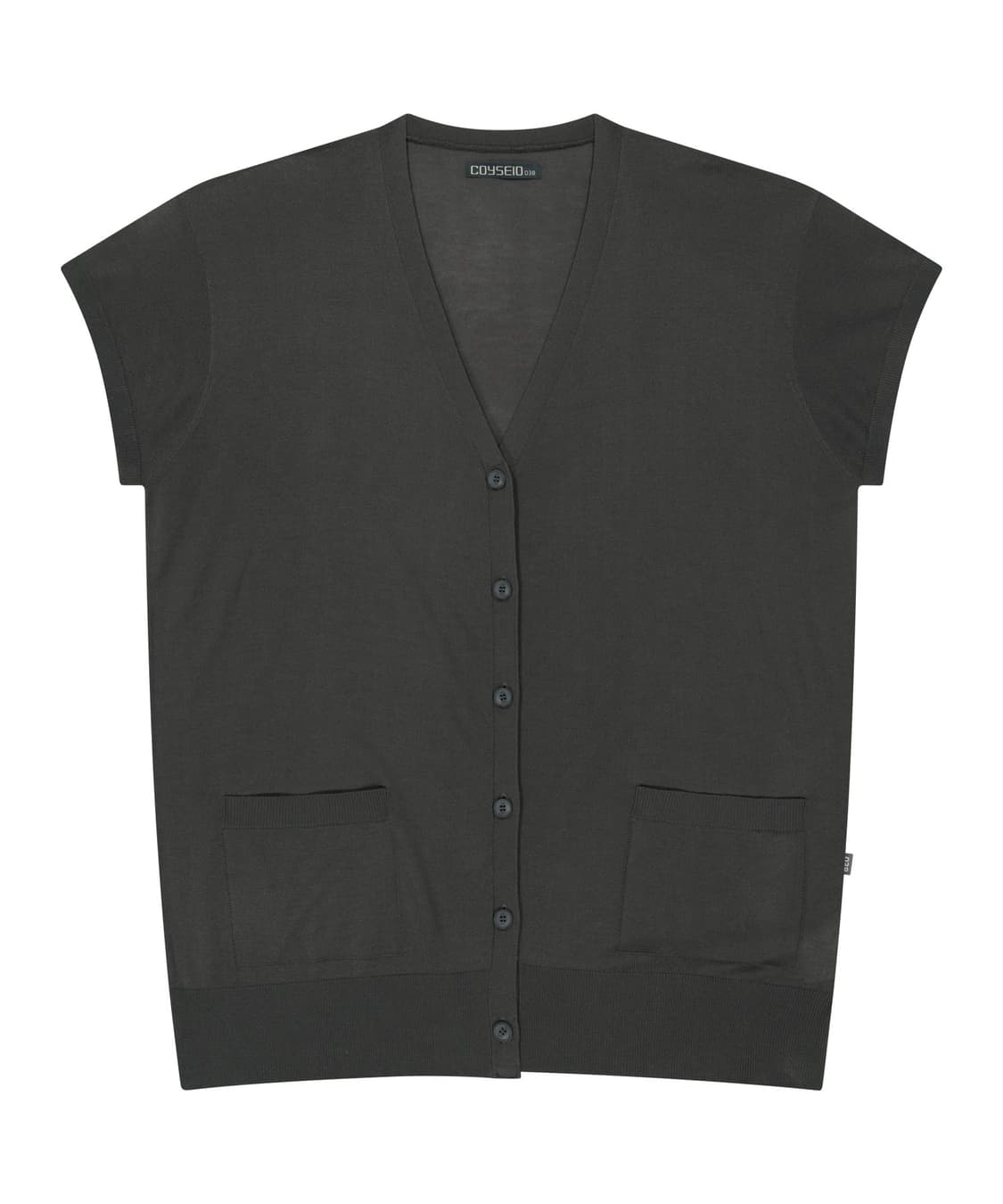 코이세이오 038 하프 슬리브 가디건 차콜 상품이미지1