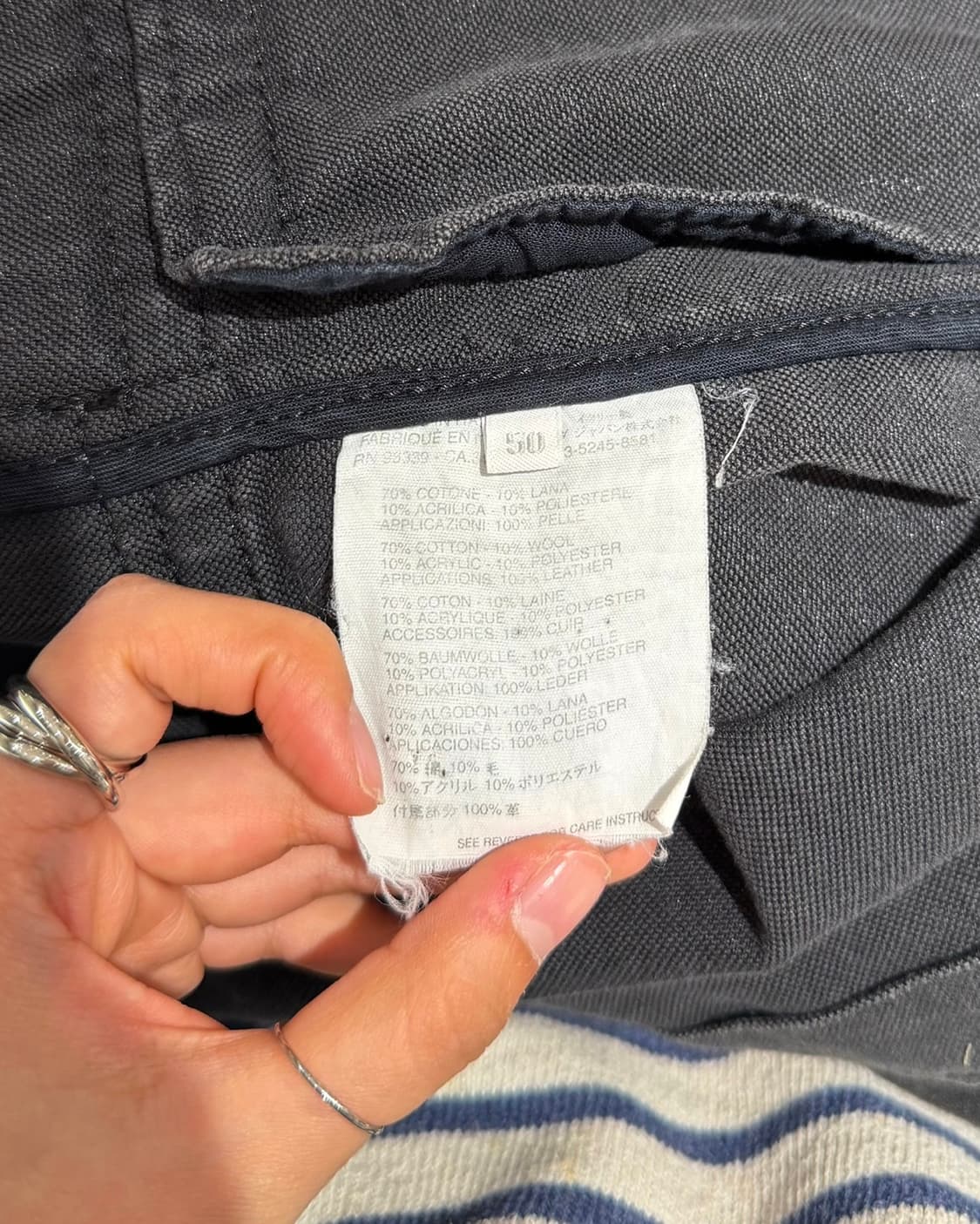 미우미우 블랙 코튼 사파리 자켓 상품이미지7