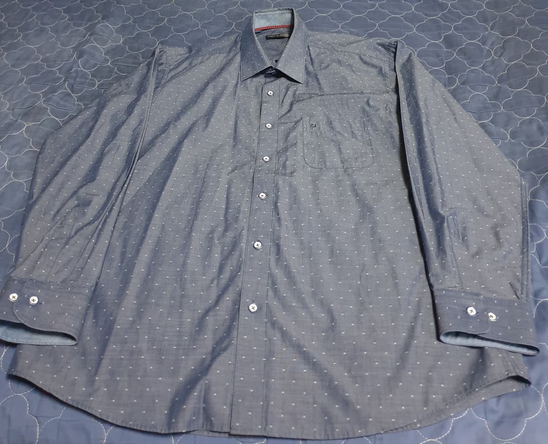 찰스주르당 파리 도트패턴 긴팔셔츠 네이비 (105) 상품이미지1