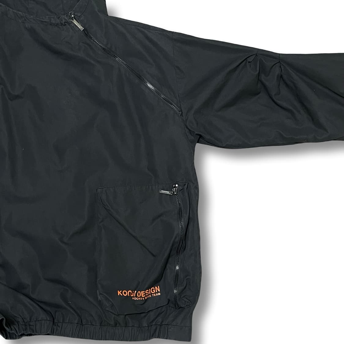 [F] 쿠기 빈티지 사선지퍼 블랙 후드 바람막이 고프코어 상품이미지4