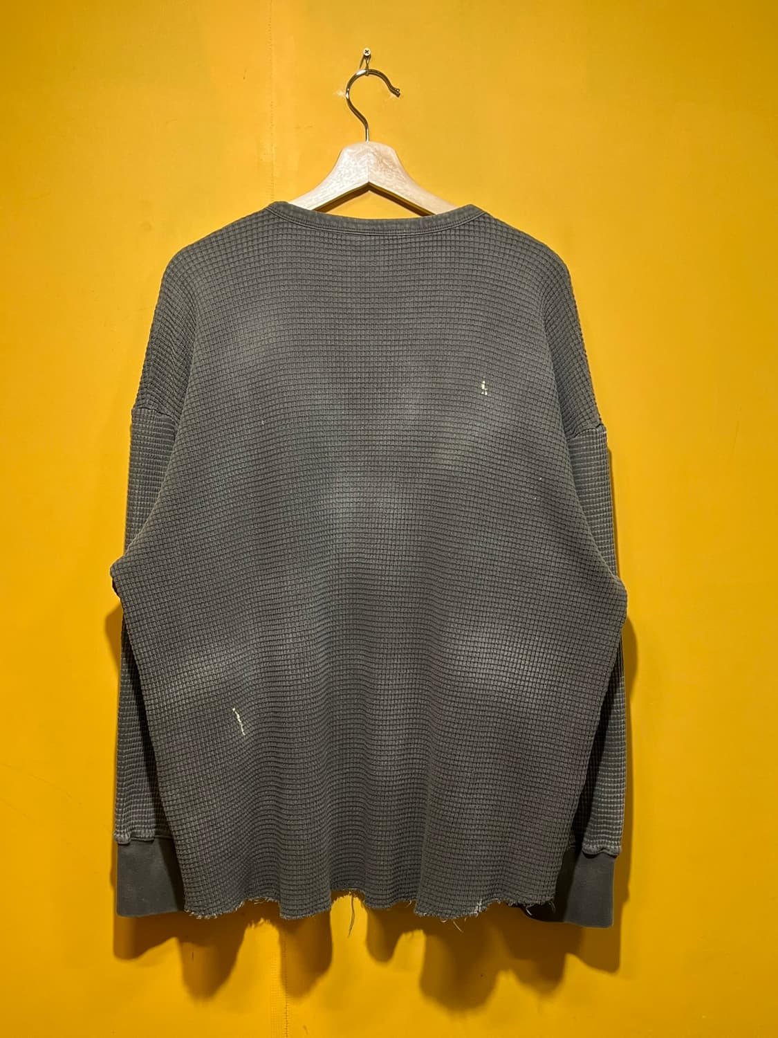 [1] 게더레이지 와이드 컷 와플 슬리브 워시드 카키 상품이미지8