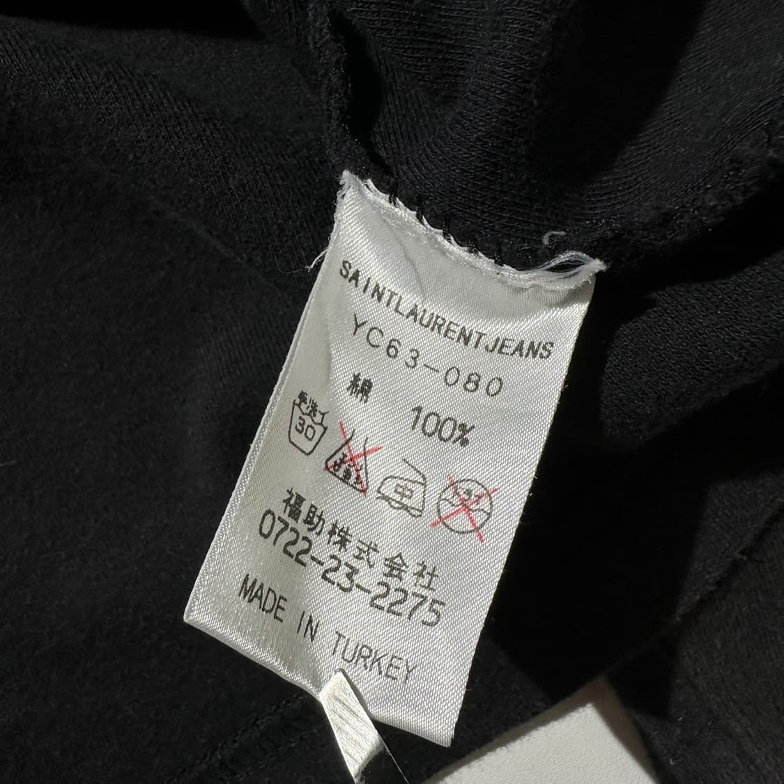 생로랑 00‘s 로고 스펠아웃 V넥 롱슬리브 티셔츠 상품이미지6