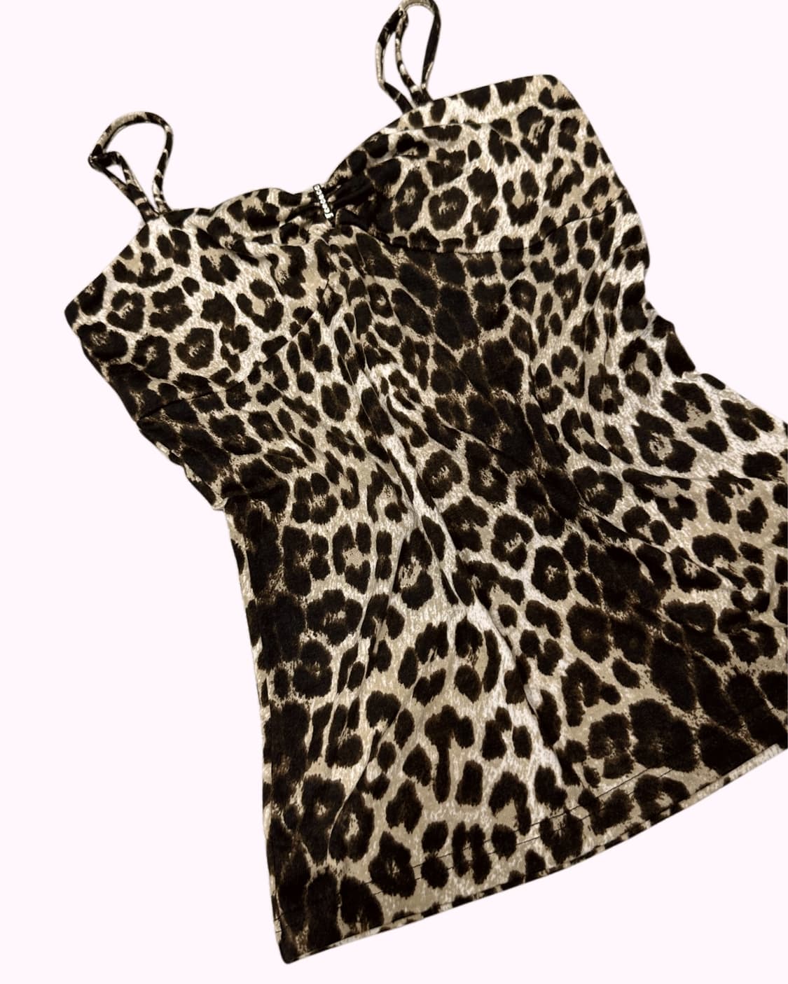 leopard cubic shirring top 상품이미지3