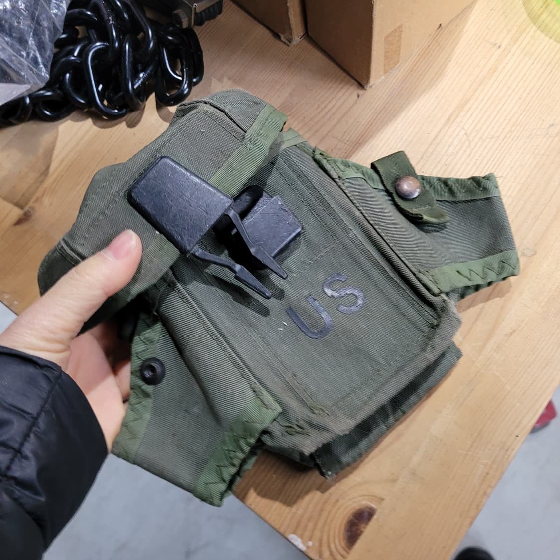 미 빈티지 탄 파우치 상품이미지4