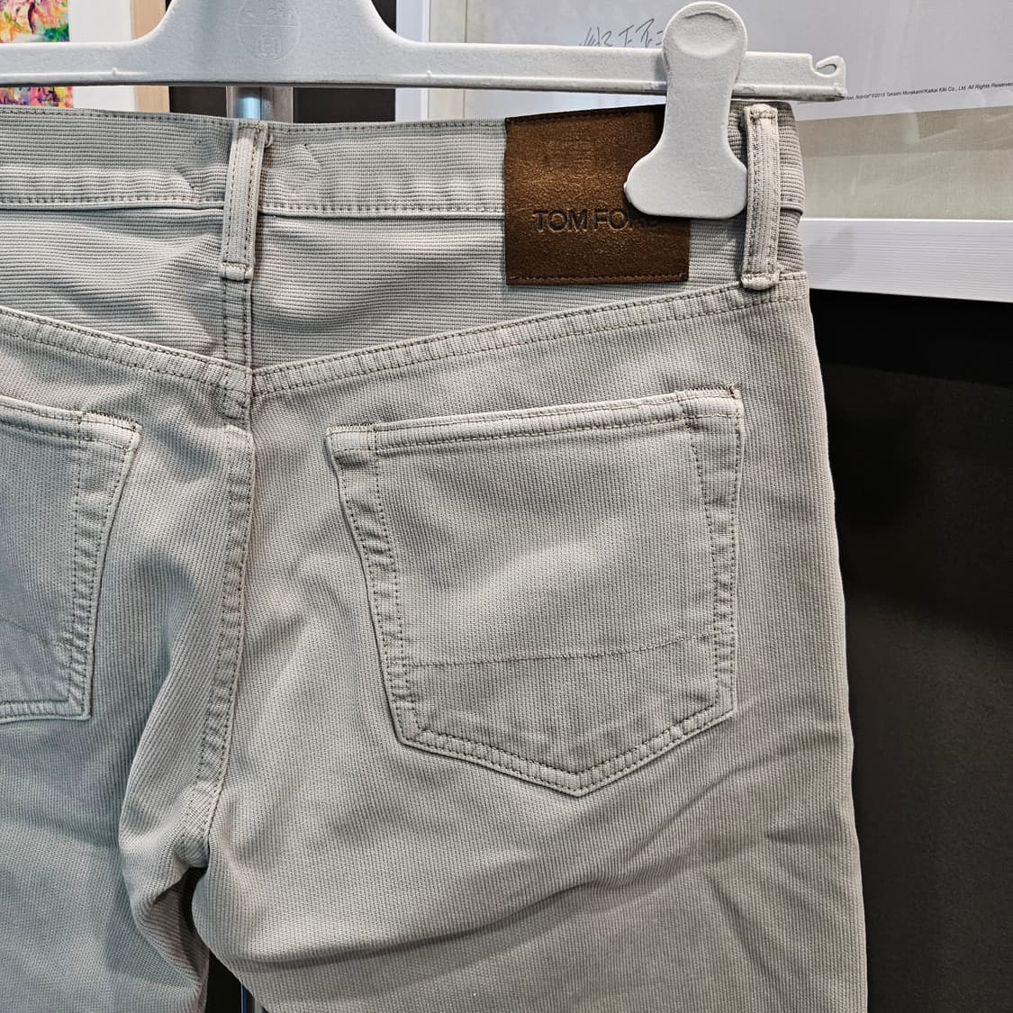 톰포드 스웨이드 패치 슬림 핏 코튼팬츠 상품이미지4