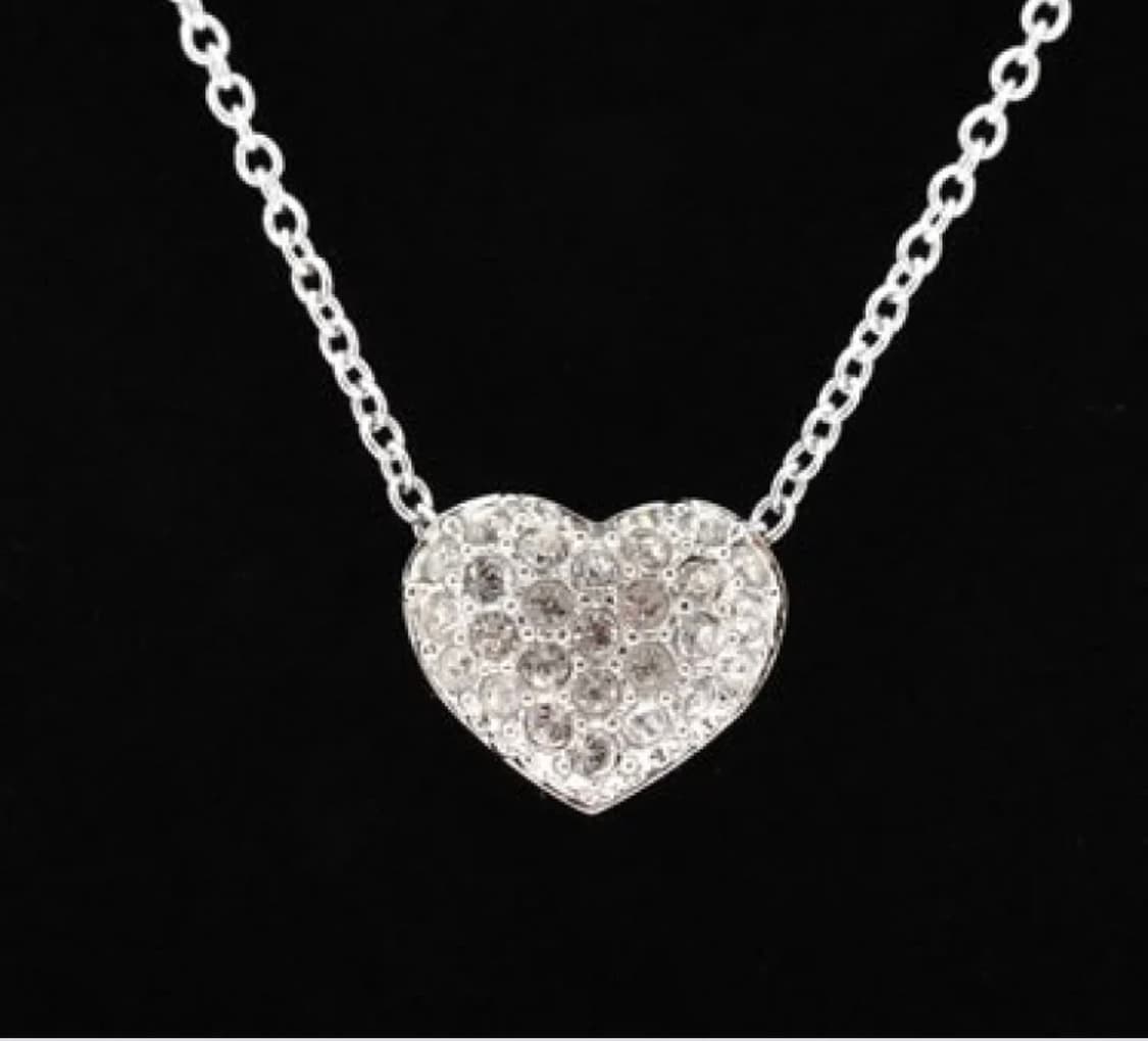 스와로브스키 양면 통통 하트 목걸이 크리스탈 큐빅 네크리스 1809006 상품이미지3