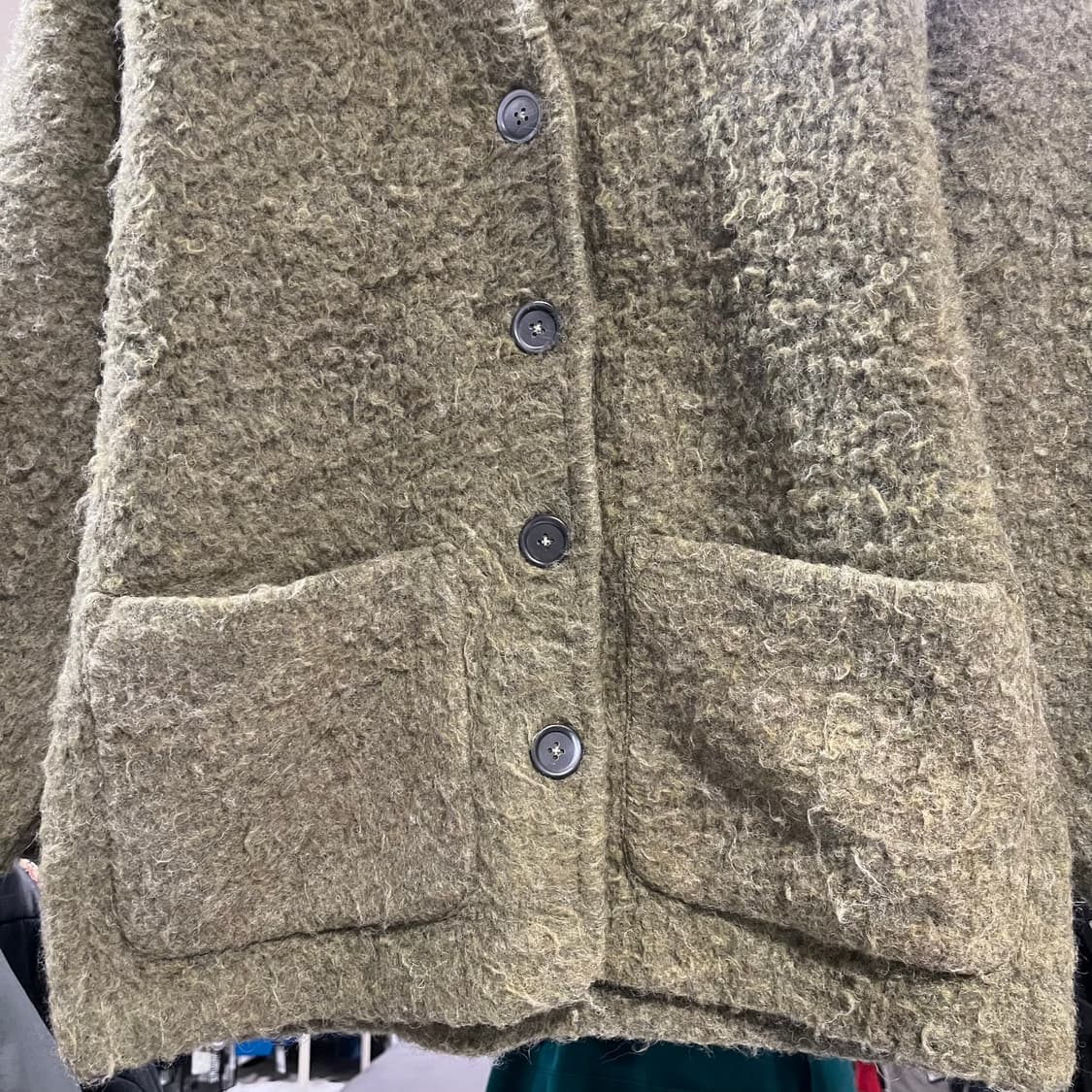 OUR LEGACY 아워레가시 카키 투포켓 울 블렌드 미니멀 퍼지 덤블  상품이미지3