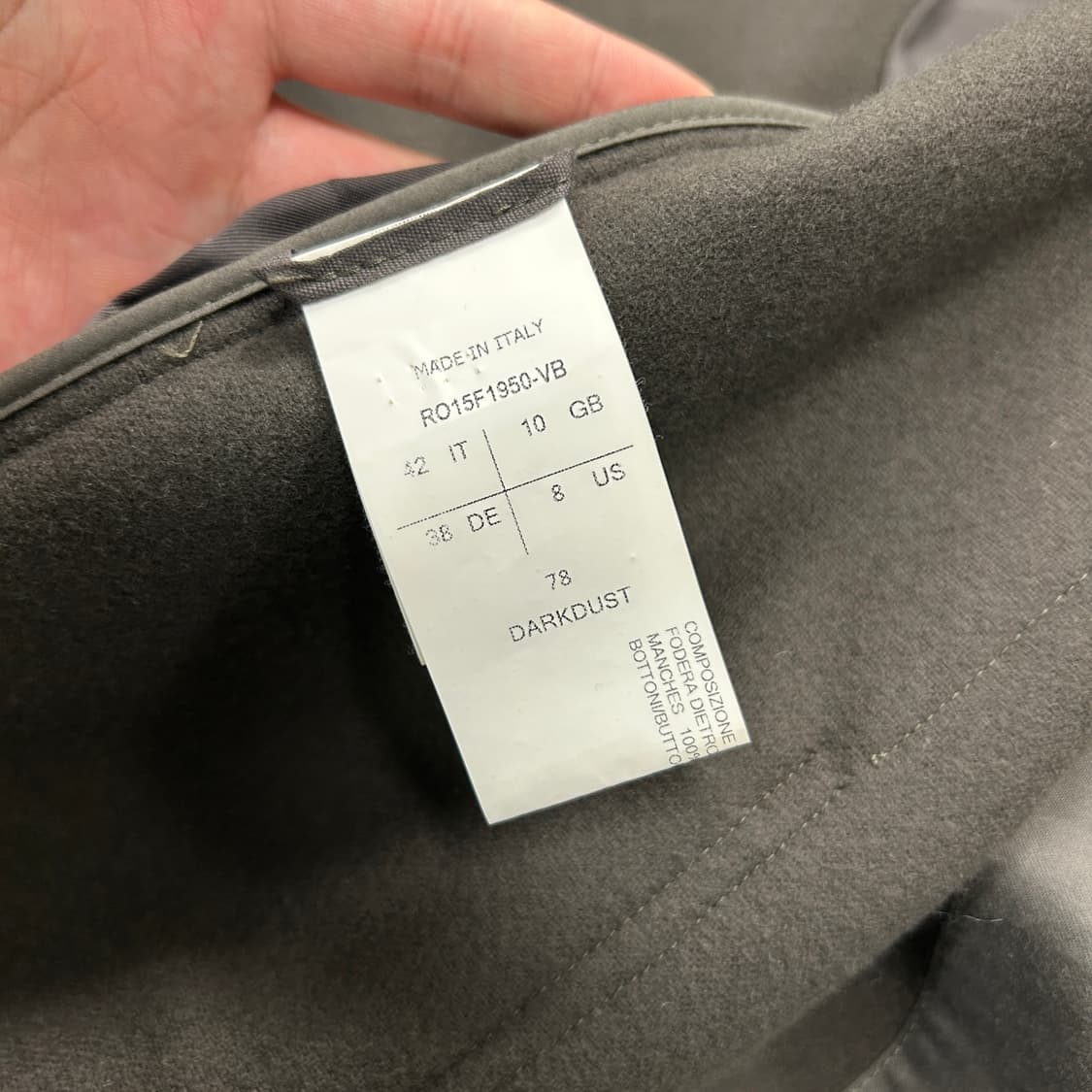 릭오웬스 15FW SPHINX 벨벳 코트  상품이미지8