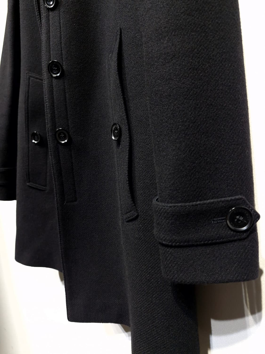 버버리(BURBERRY BRIT)울 캐시미어 혼방 스터드 코트 블랙 상품이미지4