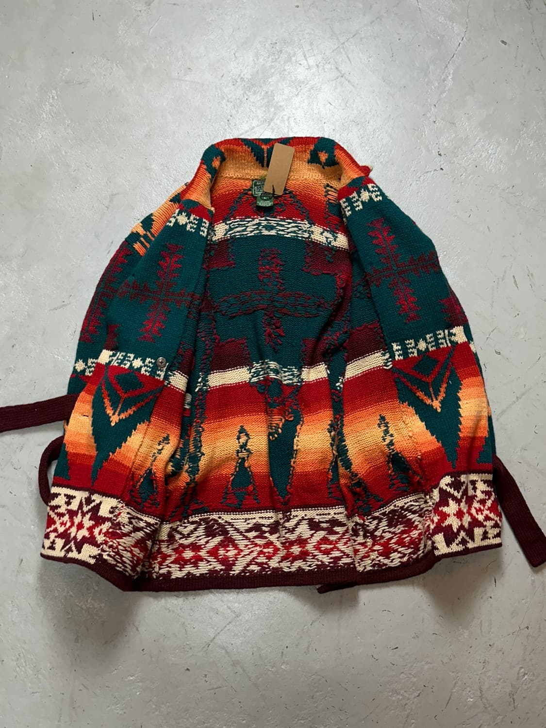 90's 폴로 컨트리 니트 로브 코트 더블알엘 나바호 상품이미지8