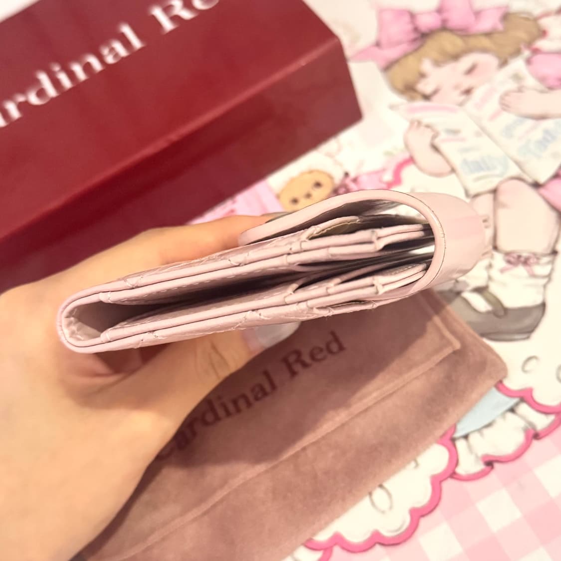 카디널레드 카드지갑 뮤트핑크 상품이미지4