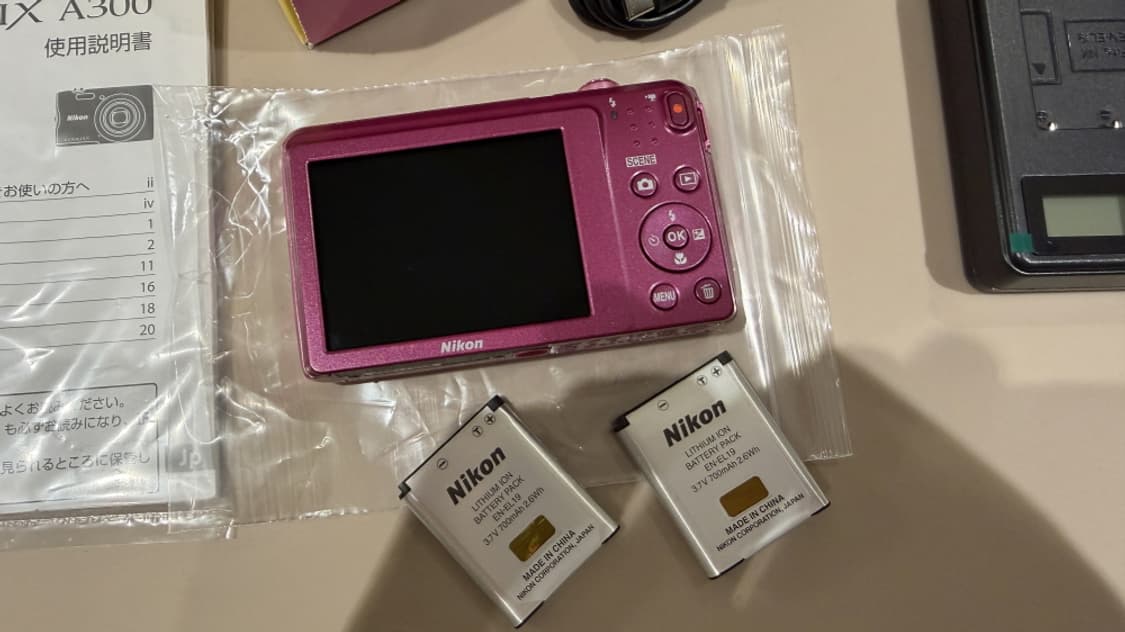 신품급 니콘 A300 (S3700) 핑크 빈티지 디카 풀박스  상품이미지4
