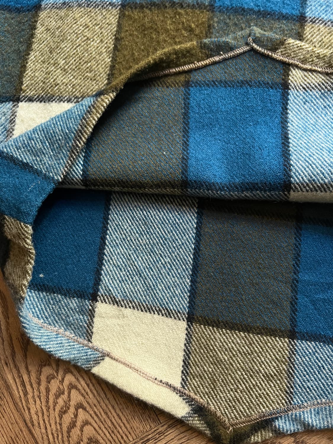 [M]70's 울리치 USA 체크 울 아노락 셔츠 상품이미지5