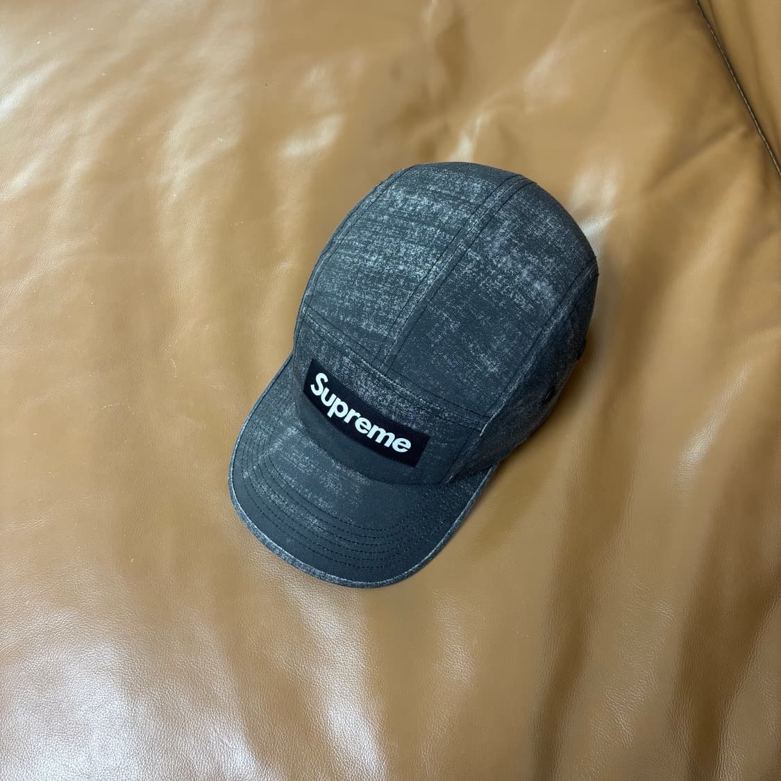 Supreme 슈프림 워시드 코듀라 블랙 캠프캡 모자 (Black) 상품이미지5