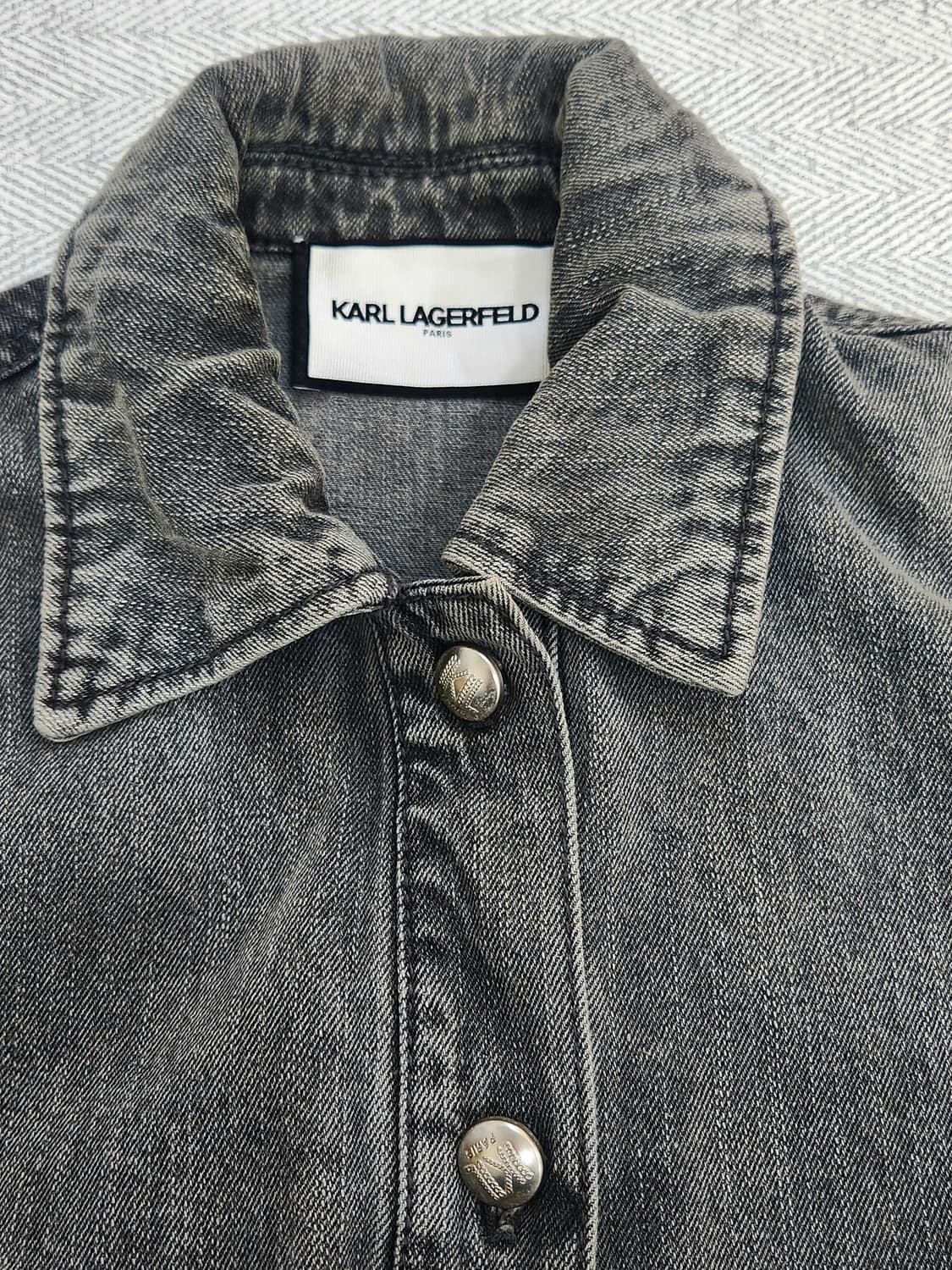 [55] 칼라거펠트 블랙 워싱 데님 자켓 청자켓 85사이즈 상품이미지3