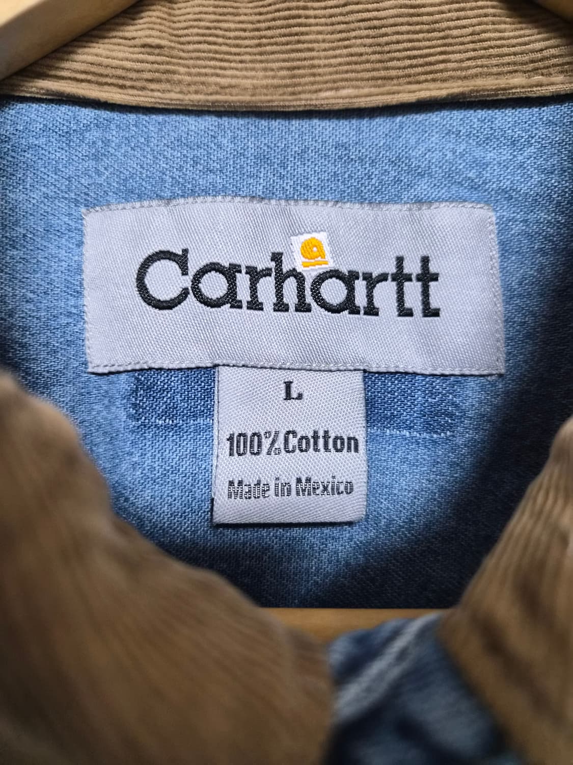 칼하트Carhartt 카라 배색 데님 셔츠 L사이즈 - S269 상품이미지4
